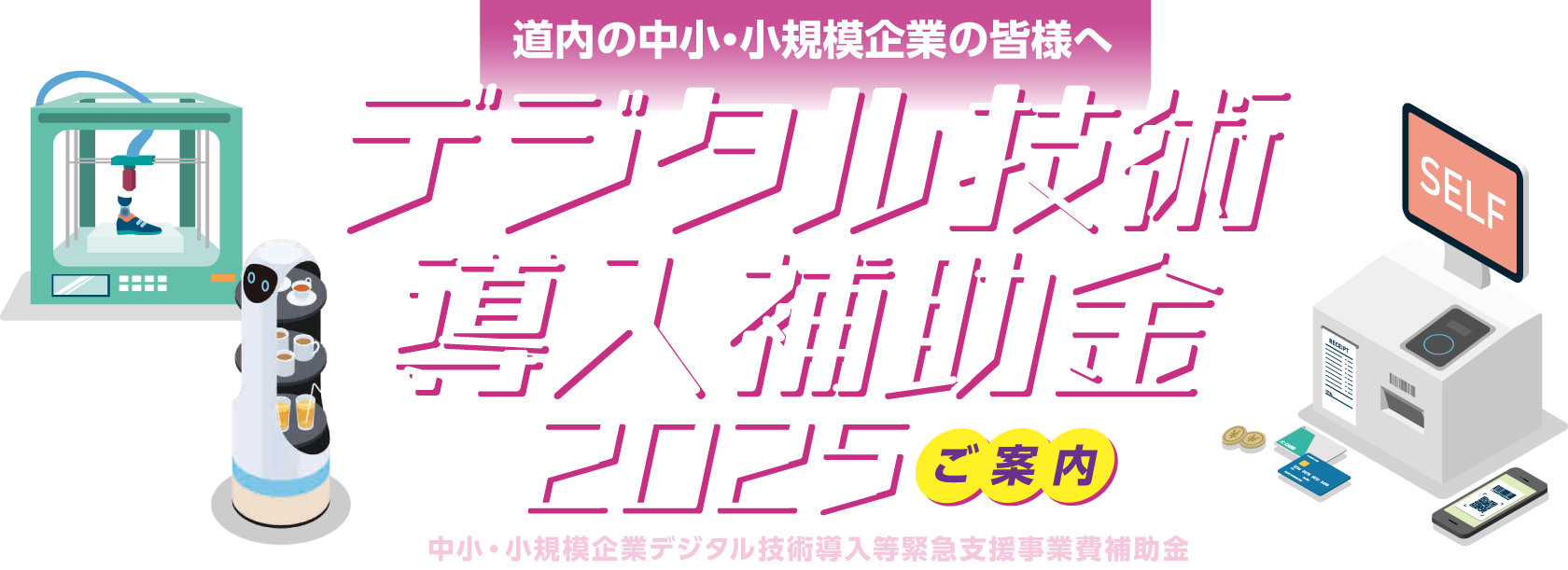 道内の中小・小規模企業の皆様へ デジタル技術導入補助金 のご案内 中小・小規模企業 省エネ・デジタル環境整備緊急対策事業費補助金（デジタル技術導入）